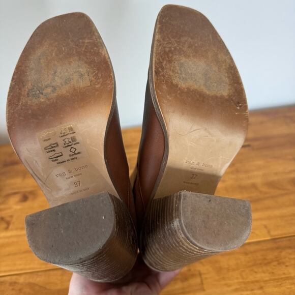 Rag & Bone Axel Chelsea Ankle Pull On Boots Brown Leather Size 37 - Picture 6 of 6